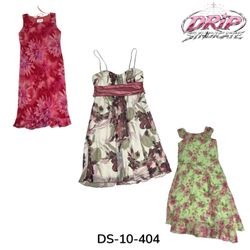 Floral Print Chiffon Maxi Dresses (DS-10-404)