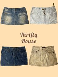 Y2K Denim Women Mini Skirts(Th/851)