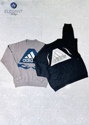 Upcycled Adidas & Mix Branded Sweatshirt - EVR0398