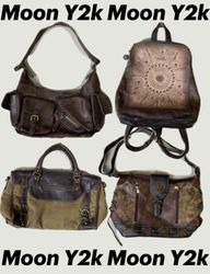 Y2k Grungy Brown Cow Girl Bags mix