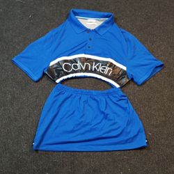 Upcycled Polo Half Sleeves Top & Skirts
