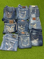 Yv193 Embroidery Jeans 10P