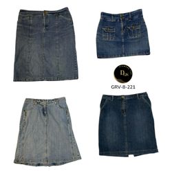Women’s Premium Denim Maxi Skirt – Classic Retro Y..