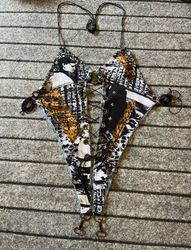 Upcycled Y2K Gothic Halter Tops