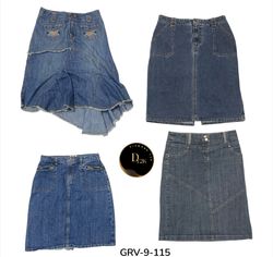 Y2K Women’s Denim Midi Skirt – Timeless Vintage Fa..