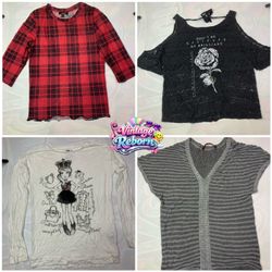 Y2K Vintage Graphic & Casual Top Bundle | VR-427