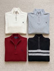 Ralph Lauren Polo Maglione con Mezza Cerniera (Bun..