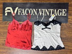 Y2k Satin Lace Trim Camisoles.