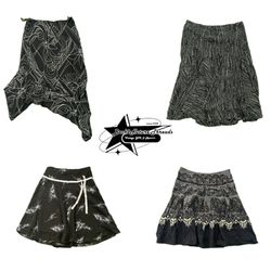 Y2k Paris Hilton Era Girl Poly Skirt B2F-130