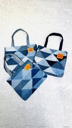 Upcycled Patchwork Denim Bags  - EVR0361