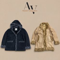 Vintage Y2K Afghan & Fur Vest Coat Mix