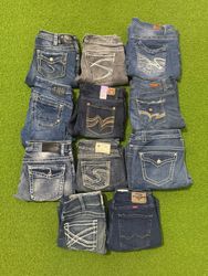 Yv158 Y2K-Style Embellished Denim Jeans