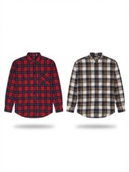 (FV-2457) Flannel Button Up Shirts