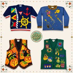 Vintage Heavy Knit Novelty Jumpers Mix:10pcs (S4)