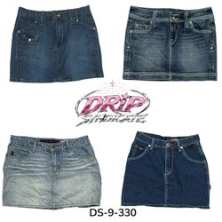 Cute Y2K Denim Mini Skirt For Trendy Outfits (DS-9..