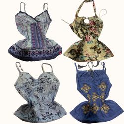 Y2K Fairy Paisley Cami Tops - ST-095
