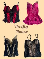 Vintage Y2K Lingerie Tops(TH/528)