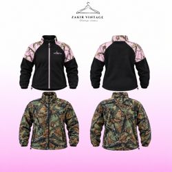 Real tree fleece jacket
