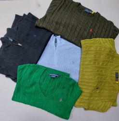 Ralph Lauren Sweaters – 1/4 Zip & Cable Knit – Gra..