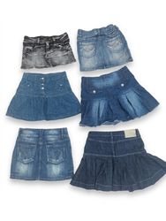 Wholesale Vintage Y2K Denim Skirts Lot – Mini, Ple..