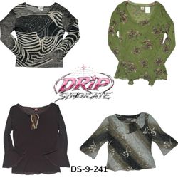 Blusa in poli Y2K alla moda (DS-9-241)