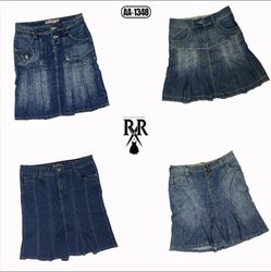 Y2K Britney Era Denim Midi Skirts (AA-1348)