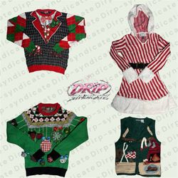 Vintage Weihnachtsstrickpullover – Retro Urlaubs-P..