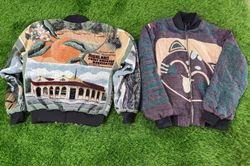 Upcycled Tapestry Bomber Jackets
