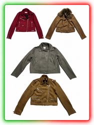 Vintage Faux Suede Biker Jackets – Women’s Mixed S..