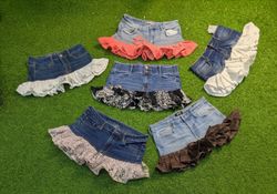 8035 - Upcycled Mini Denim Skirts