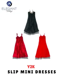 Y2K Slip Midi Dresses - EV1731