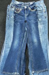 Y2K Embellished Jeans Embroidery