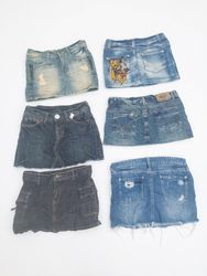 Wholesale Vintage Y2K Denim Mini Skirts Bundle jea..