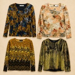 Y2K Autumn Garden Long Sleeves Tops