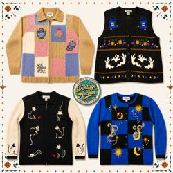 Vintage Heavy Knit Novelty Jumpers 10pcs (S16)
