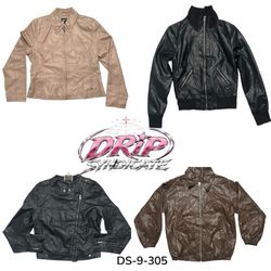 Y2K Classic Black Leather Jackets (DS-9-305)