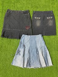Yv1577 Denim and Fabric Skirts 10P