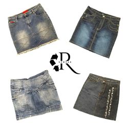 Y2K Unique Girl Denim Mini Skirt RW-2564