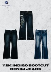 Y2K Indigo Bootcut Denim Jeans - EV2429