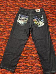 Y2K Embellished / Graphic Pocket Jeans