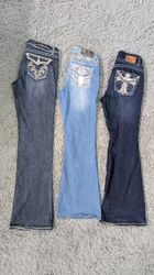 ***Jeans a campana con decorazioni Y2K – Stile den..