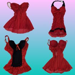 Y2K Vampcore Mesh Babydoll Cami Tops (RS-19)
