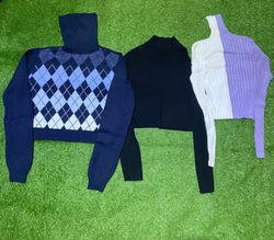 Women's Cropped Turtleneck Sweaters