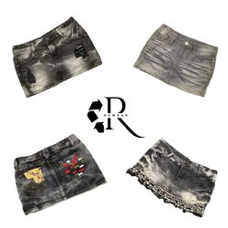 Y2K Paris Hilton Girl Denim Mini Skirt RW-2419