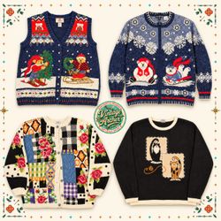 Vintage Christmas & Novelty Statement Jumpers :10p..