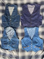 Denim 70s waistcoat 21 pieces