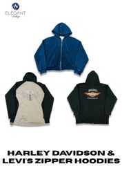 Harley Davidson & Levis Zipper Hoodies  - EVM1785