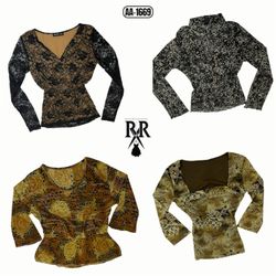 Y2K Earthy Tone Mix Tops (AA-1669)