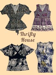 Y2K Retro Floral Y2K Blouses(TH/901)