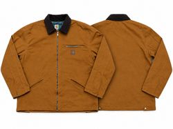 CR02335 Upcycled Carhartt Canvas Zip-Front Workwea..